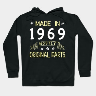 Happy Birthday 51 Years Old To Me Dad Mom Papa Nana Husband Wife Made In 1969 Mostly Original Parts Hoodie